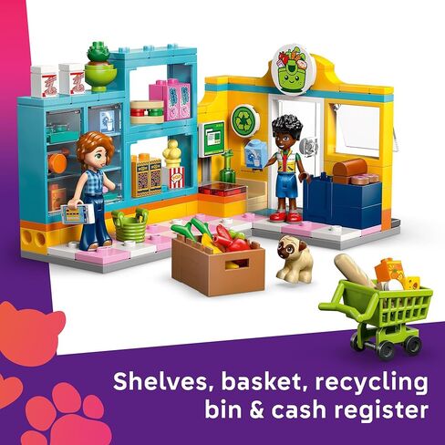 LEGO Friends Heartlake City Convenience Store Building Toy for Girls & Boys - Pretend Play Set for Kids, Ages 5+ - W/Autumn & Zac Minidolls, 1 Toy Dog, & Accessories - Gift Idea for Birthdays - 42680 in Saudi Arabia