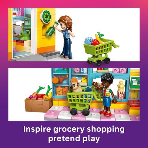 LEGO Friends Heartlake City Convenience Store Building Toy for Girls & Boys - Pretend Play Set for Kids, Ages 5+ - W/Autumn & Zac Minidolls, 1 Toy Dog, & Accessories - Gift Idea for Birthdays - 42680 in Saudi Arabia