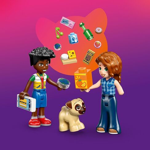 LEGO Friends Heartlake City Convenience Store Building Toy for Girls & Boys - Pretend Play Set for Kids, Ages 5+ - W/Autumn & Zac Minidolls, 1 Toy Dog, & Accessories - Gift Idea for Birthdays - 42680 in Saudi Arabia