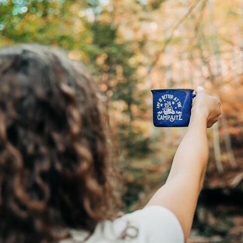 Camco Life is Better at The Campsite Coffee Mugs | Ceramic | 14oz. | 4-Pack (53357) in Saudi Arabia