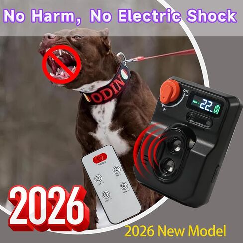 AI Ultrasonic Dog Bark Deterrent Device - 50FT Extra-Long Range Auto Anti-Barking Control | Smart Sound Recognition for Real Barks Only, 4 Adjustable Modes | Safe for All Dogs Indoor & Outdoor in Saudi Arabia