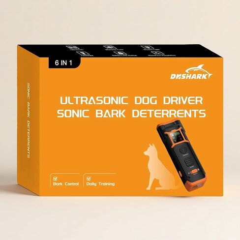 Dog Bark Deterrent Devices with LED Display, Ultrasonic & Beep Modes, 10s HearingSafe AutoOff, 25–30kHz Training & DriveAway, LED Light, Safe No Barking Device for Dogs, Stop Dog Barking Device in Saudi Arabia