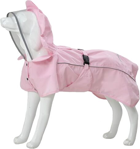 معطف واق من المطر مامور ، سترة أمطار مقاومة للماء مع غطاء محرك السيارة للكلاب الصغيرة المتوسطة والجزر ، معطف الكلب القابل للتعبئة ، عاكس ، قابل للتعديل (بطة صفراء ، كبيرة) in Saudi Arabia