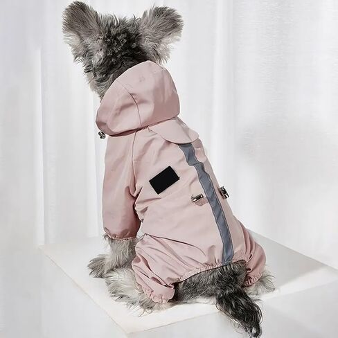 Pet Raincoat–Waterproof & Breathable Reflective One-Piece Clothing for Cats and Dogs, Perfect for Rainy Days and Daily Wear, Comfortable and Stylish L in Saudi Arabia