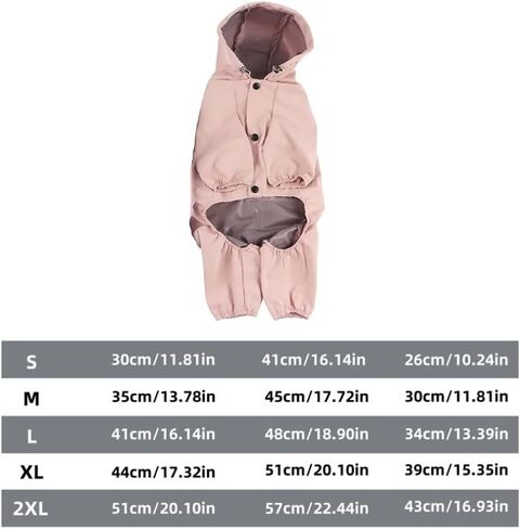 Pet Raincoat–Waterproof & Breathable Reflective One-Piece Clothing for Cats and Dogs, Perfect for Rainy Days and Daily Wear, Comfortable and Stylish L in Saudi Arabia