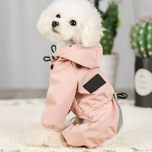 Pet Raincoat–Waterproof & Breathable Reflective One-Piece Clothing for Cats and Dogs, Perfect for Rainy Days and Daily Wear, Comfortable and Stylish L in Saudi Arabia