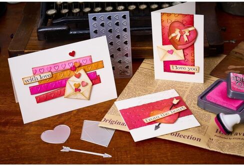 Sizzix 2-D Texture Fades Embossing Folder w/8PK Thinlits Set - Vault Side-Order Love Notes by Tim Holtz in Saudi Arabia