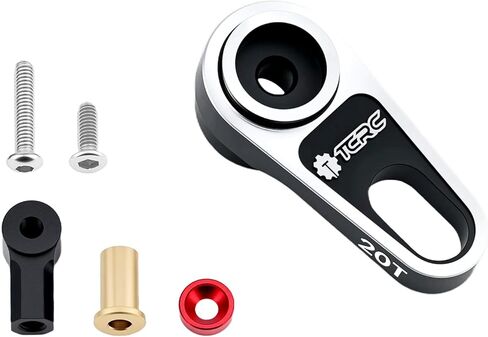 7075 Aluminum Rear 20T Servo Horn with Adjustable Connecting Rod for Axial 1/8 AXP8 Gilamon Trail Buggy Upgrade,Purple in Saudi Arabia