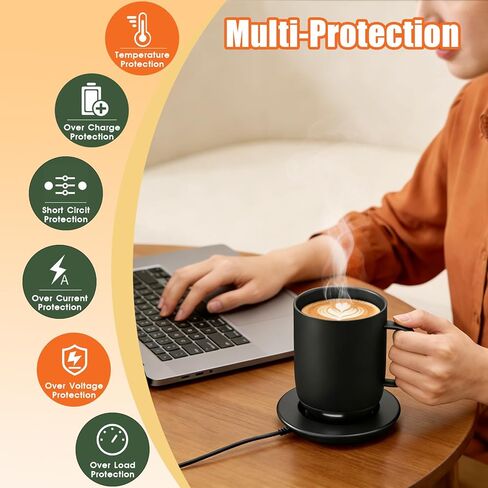 قاعدة شحن 2 متوافقة مع الكوب الذكي 2 والكوب 1 للتحكم في درجة الحرارة - قاعدة شاحن لملحقات الأكواب اللاسلكية الدافئة - شاحن ساخن متوافق مع أكواب السفر (أسود) in Kuwait