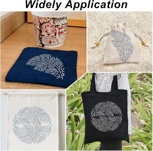 FREEBLOSS 8pcs Sashiko Stencils Plastic Sashiko Template Square Leaf Embroidery Patterns Drawing Line Templates for Sewing Hand Quilting 5.5"/8.7" in Saudi Arabia