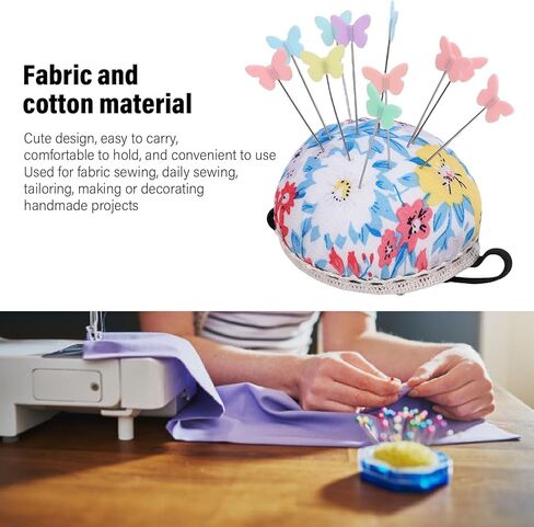 RASTKY Lovely Needle Cushions Pins Holder Eye Catching Design Sewing Pins Set Ideal for Wedding Decoration or Parties Stainless Steel Cotton Fabric Material in Saudi Arabia
