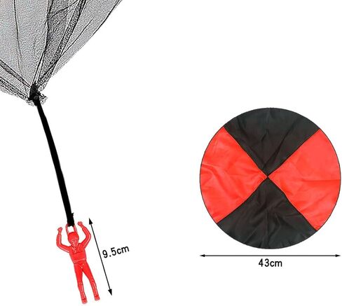 2 Pack Parachute Toy Soldiers - Hand Throwing Army Men for Outdoor Fun - Kids' Paratrooper Flying Toys - Blue & Red - Ideal for Boys and Girls! in Saudi Arabia