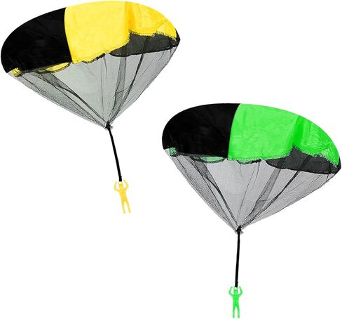 2 Pack Parachute Toy Soldiers - Hand Throwing Army Men for Outdoor Fun - Kids' Paratrooper Flying Toys - Blue & Red - Ideal for Boys and Girls! in Saudi Arabia