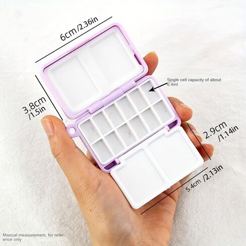 12 Wells Watercolor Palette Paint Tray Paint Palette Painting Supplies Watercolor Supplies, Portable Mini paint Mixing Tray with Lid, Plastic Travel palette Box for watercolor Gouache Acrylic Painting in Saudi Arabia