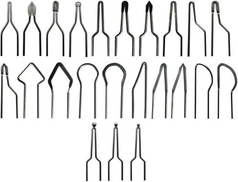 23pcs Pyrography Wire Tips, Tips for Pyrography Machine, Replacement Wood Burning Tip Kit, Portable Wood Burning Tip Wire Nibs(Color:Silver) in Saudi Arabia