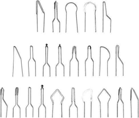 23pcs Pyrography Wire Tips, Tips for Pyrography Machine, Replacement Wood Burning Tip Kit, Portable Wood Burning Tip Wire Nibs(Color:Silver) in Saudi Arabia