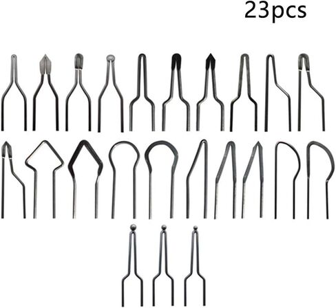 23pcs Pyrography Wire Tips, Tips for Pyrography Machine, Replacement Wood Burning Tip Kit, Portable Wood Burning Tip Wire Nibs(Color:Silver) in Saudi Arabia