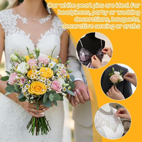 100PCS Corsage Pins, 3 Inch Long Teardrop Pearl Head Pins, Boutonniere Pin Straight Head for Sewing DIY Craft Decoration, Wedding, Jewelry Flower Decoration Pinning Quilt in Saudi Arabia