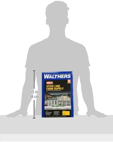 Walthers Cornerstone Series Kit HO Scale State Line Farm Supply Grey in Saudi Arabia
