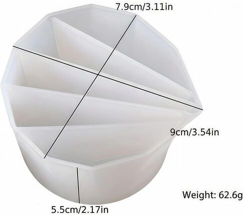 Silicone Split Cups, Thickened Reusable Dual-Compartment Resin Mixing Cup with Separator, Painting Tool for Resin Craft Fluid Art, Acrylic Pouring, and Artistic Creation, White in Saudi Arabia