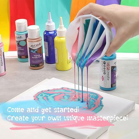 Silicone Split Cups, Thickened Reusable Dual-Compartment Resin Mixing Cup with Separator, Painting Tool for Resin Craft Fluid Art, Acrylic Pouring, and Artistic Creation, White in Saudi Arabia