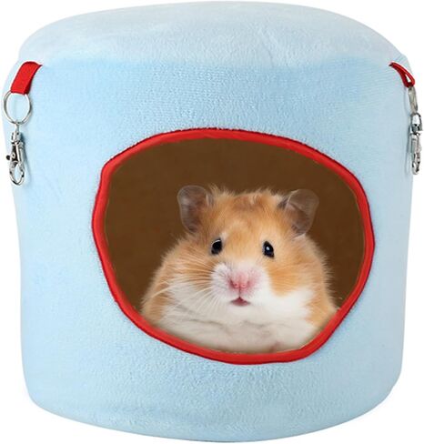mini&moe Hamster Bed - Small Animal Warm House Cozy Sleeping Chew Proof Fleece Nest Hamster Cage Accessories for Dwarf Gerbil, Rat,Hedgehog, Sugar Glider in Saudi Arabia