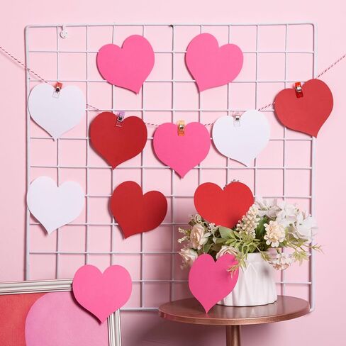 MixTeach 180Pcs Heart Cutouts Paper Valentine's Day 4 Inch Heart Shape Card Paper Heart Die Cut with Glue Point Dots for Classroom Bulletin Board Decor Kids’ Love and Peace School Craft Project in Saudi Arabia