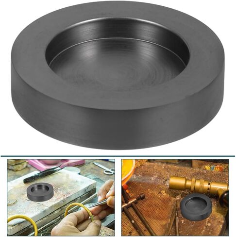 HEMOTON Graphite Mold Coin and Round Ingot Casting Mold, 3.5Ml Capacity 45Mm Outer Diameter, 30Mm Inner Diameter, Suitable for Metal Jewelry Casting and Silver Melting in Saudi Arabia