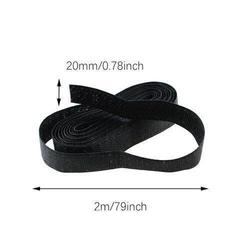 2PCS Black Patch Adhesive Strip Accessories 20mm x 2m Strong Sticky Tape for Sewing and DIY Crafts in Saudi Arabia