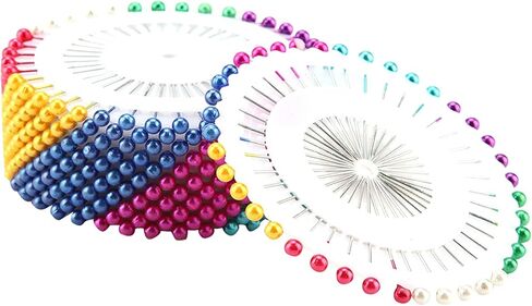 Faux Pearl Dressmaker Pins for Crafts with 480pcs for Sewing, Dressmaking, and Floral Bouquets DIY Tool (Colorful) in Saudi Arabia
