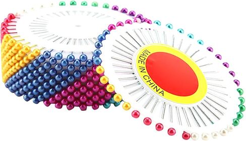 Faux Pearl Dressmaker Pins for Crafts with 480pcs for Sewing, Dressmaking, and Floral Bouquets DIY Tool (Colorful) in Saudi Arabia