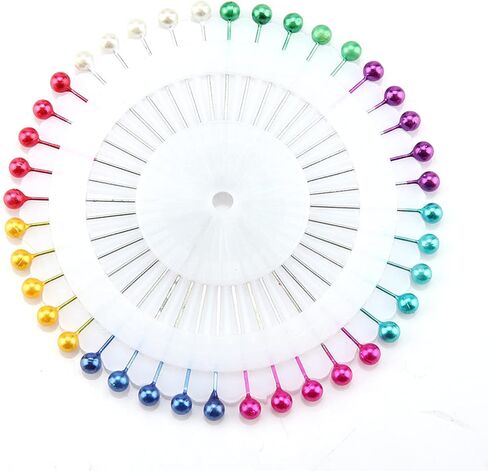 Faux Pearl Dressmaker Pins for Crafts with 480pcs for Sewing, Dressmaking, and Floral Bouquets DIY Tool (Colorful) in Saudi Arabia