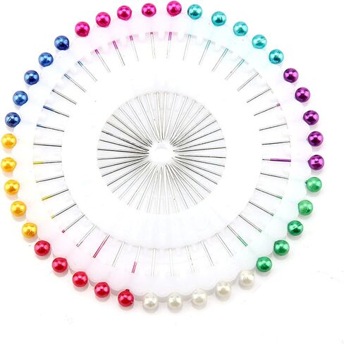 Faux Pearl Dressmaker Pins for Crafts with 480pcs for Sewing, Dressmaking, and Floral Bouquets DIY Tool (Colorful) in Saudi Arabia