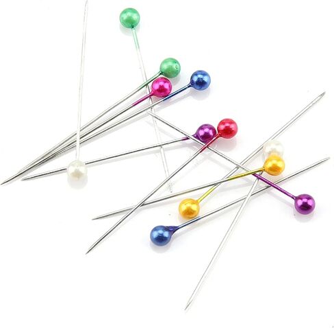 Faux Pearl Dressmaker Pins for Crafts with 480pcs for Sewing, Dressmaking, and Floral Bouquets DIY Tool (Colorful) in Saudi Arabia