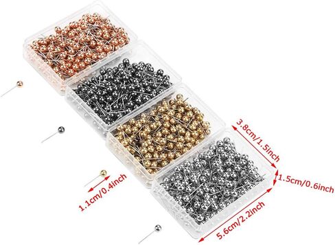 800pcs Multi Color Round Pearl Head Pins Dressmaking Sewing Fixed Marking Tool in Saudi Arabia