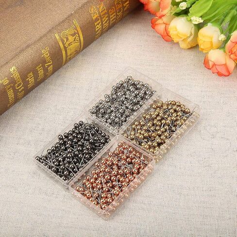 800pcs Multi Color Round Pearl Head Pins Dressmaking Sewing Fixed Marking Tool in Saudi Arabia