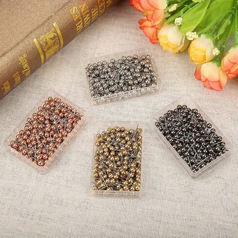 800pcs Multi Color Round Pearl Head Pins Dressmaking Sewing Fixed Marking Tool in Saudi Arabia