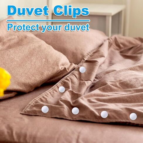 16pcs Duvet Pin Clips, Anti-Slip Duvet Cover Clips Prevent Shifting Comforter Strong Hold Button Fasteners Bedding Accessories for Curtains Quilts Cushions in Saudi Arabia