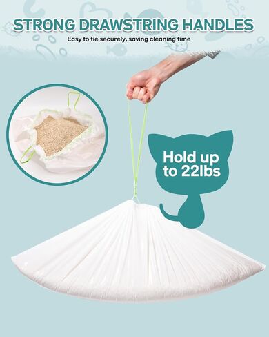 Litter Box Liners Extra-Thick, 30 Count Jumbo Size Cat Litter Bags Large, Kitty Litter Liner XL, Easy Clean Up Litter Pan Liners, Pet Cat Supplies - 36" x 18" in Saudi Arabia