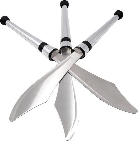 سكين رمي السكاكين - حافة شفرة حادة - مقبض ملفوف اللون فضي (مجموعة من 3) in Kuwait