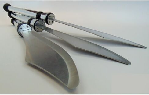 سكين رمي السكاكين - حافة شفرة حادة - مقبض ملفوف اللون فضي (مجموعة من 3) in Kuwait