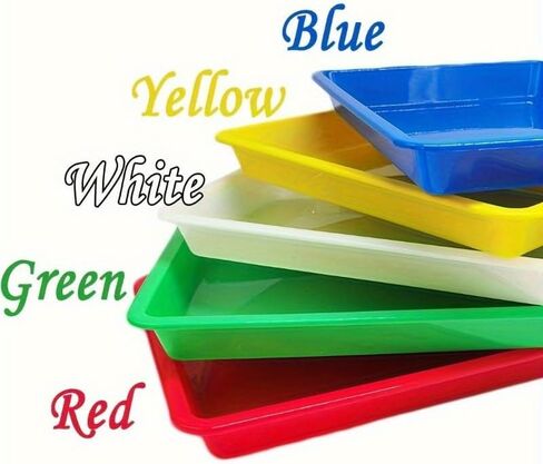 Plastic Art Trays,5 Pieces Stackable Activity Crafts Organizer, Serving, Jewelry Tray for DIY Projects, Painting, Beads, Organizing Supply in Saudi Arabia
