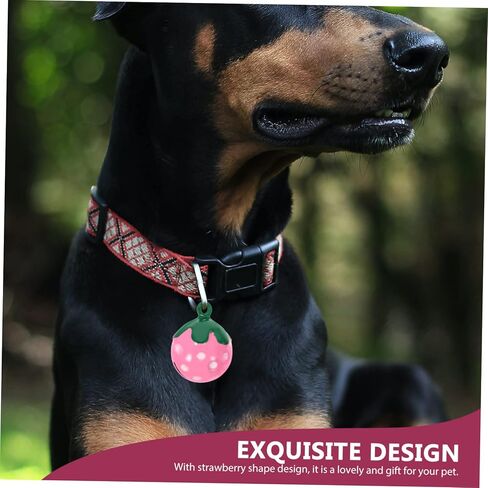 Hemoton 10pcs Strawberry Shape Pet Bells Charms Necklace Charms for Dog Collar in Saudi Arabia