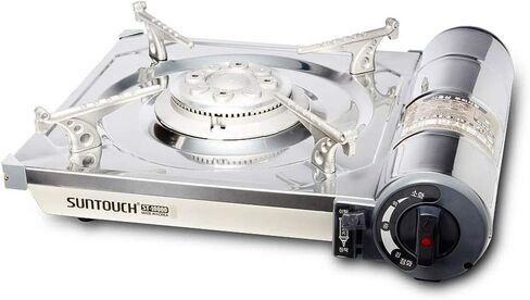 موقد تخييم محمول من SUNTOUCH - موقد غاز البوتان، إيقاف أمان تلقائي، ستانلس ستيل - يتضمن حقيبة حمل صلبة (الحجم الكامل) in Kuwait