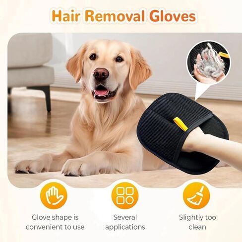 Pet Hair Removal Glove, Pet Hair Remover Gloves for Cats & Dogs, Dogs, Electrostatic Pet Hair Removal Gloves Brush for Pets Hair, Suitable for All Pets (2pcs) in Saudi Arabia