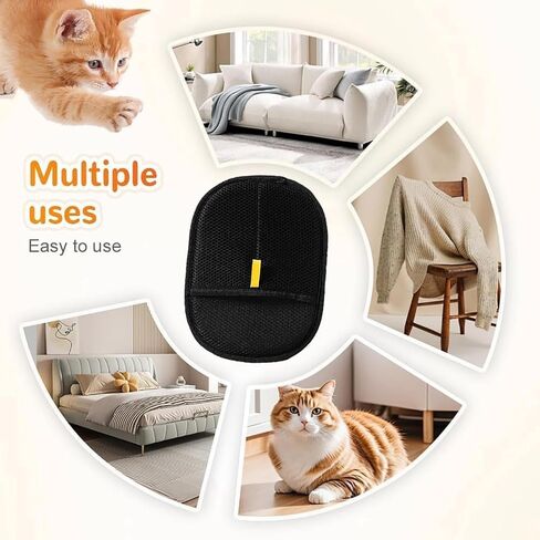 Pet Hair Removal Glove, Pet Hair Remover Gloves for Cats & Dogs, Dogs, Electrostatic Pet Hair Removal Gloves Brush for Pets Hair, Suitable for All Pets (2pcs) in Saudi Arabia