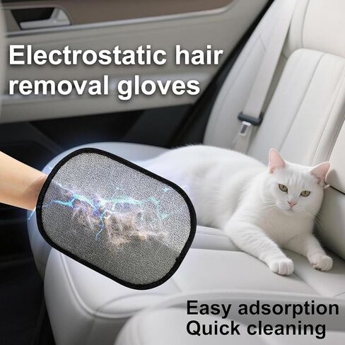 Pet Hair Removal Glove, Pet Hair Remover Gloves for Cats & Dogs, Dogs, Electrostatic Pet Hair Removal Gloves Brush for Pets Hair, Suitable for All Pets (2pcs) in Saudi Arabia