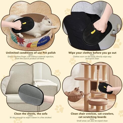 Pet Hair Removal Glove, Pet Hair Remover Gloves for Cats & Dogs, Dogs, Electrostatic Pet Hair Removal Gloves Brush for Pets Hair, Suitable for All Pets (2pcs) in Saudi Arabia
