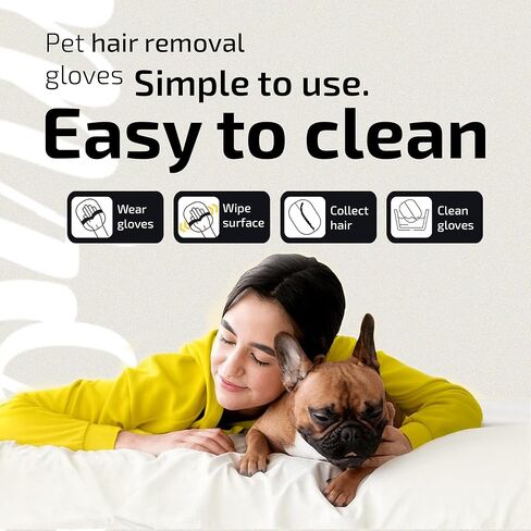 Elmrock 2 Pcs Pet Hair Removal Glove for Dogs & Cats – Newly Upgraded Reusable Five Finger Electrostatic Grooming Glove, Magic Brush Pet Hair Remover Tool for Carpet, Car Seat & Clothes in Saudi Arabia
