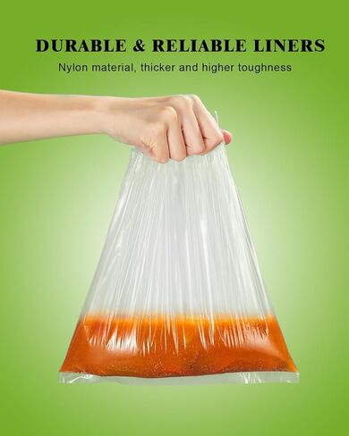 Slow Cooker Liners, 20 Cooking Bags Extra Large Disposable Pot Liner Plastic Bags for 6QT to 10QT Slow Cooker Cooking Pans, 14“ x 22", 20 Liners (20) in Kuwait